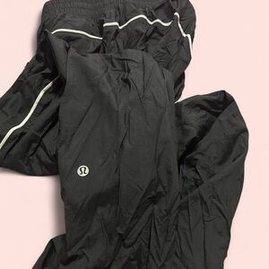 lululemon athletica Black Track Pants with White Accents